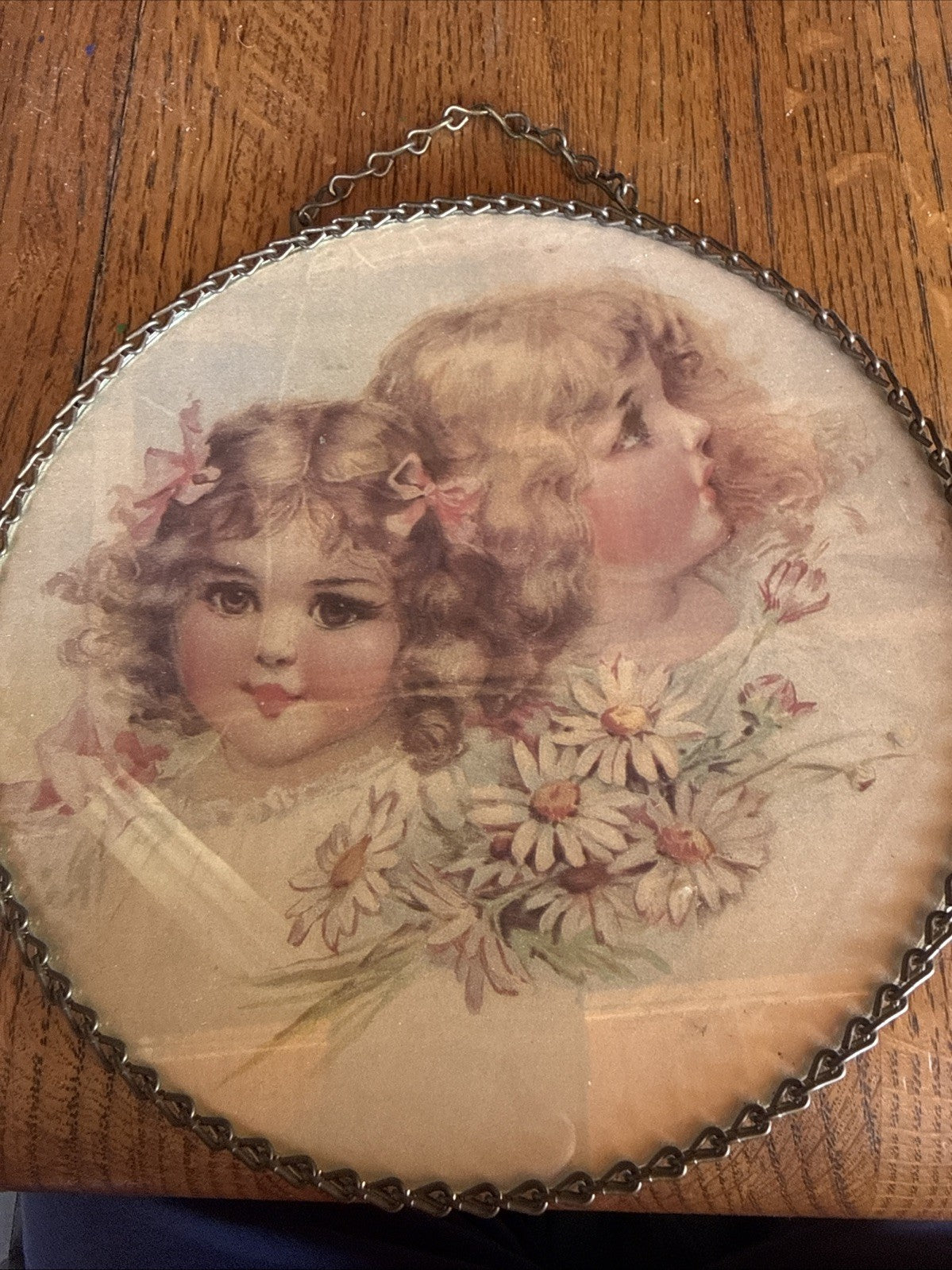 Vintage Gallery Graphics Victorian Reproduction Flue Cover Girls with Dandalion