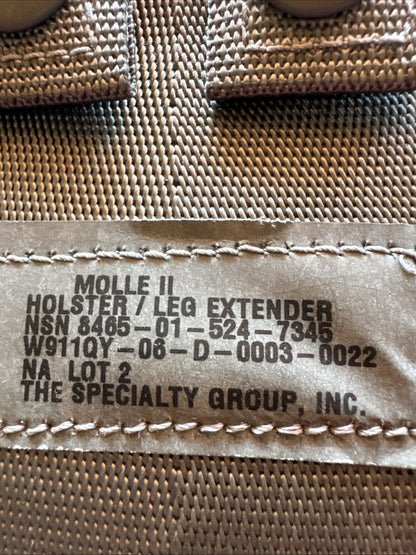 US Army Molle II Holster Leg Extender Green NEW In Package Military Issued