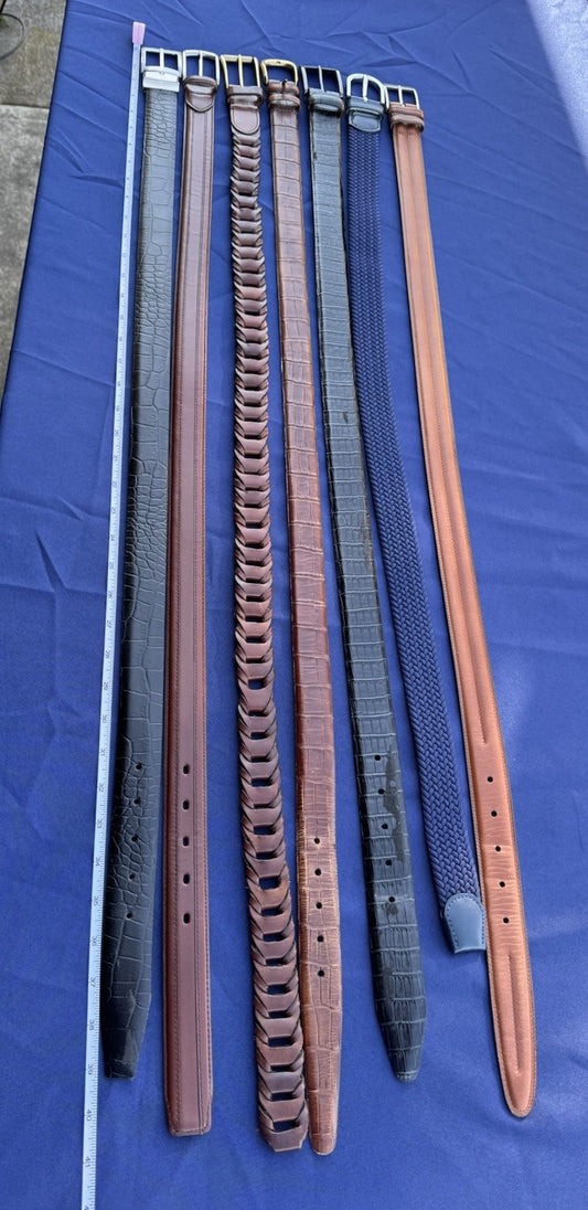 Men Designer Lot of 7 Mens Belts Remo Tulliani,Cole Hahn, Hugo Boss, Torino etc.