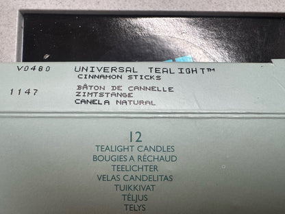 PartyLite Cinnamon Sticks Tealight Candles 12 Pack Universal Tealight USA V0480
