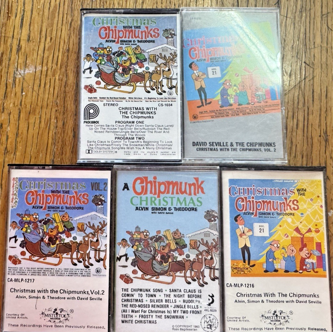 Alvin & The Chipmunks 5 Cassette Lot