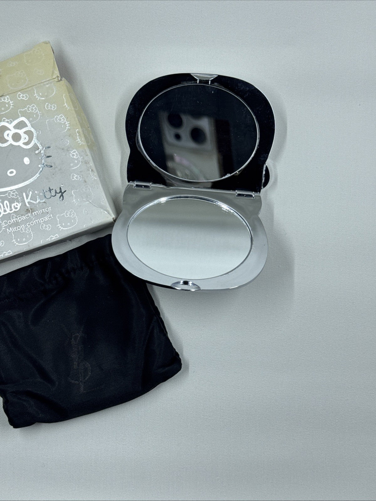 RARE Sephora Hello Kitty Limited Edition Silver Compact Mirror 2011