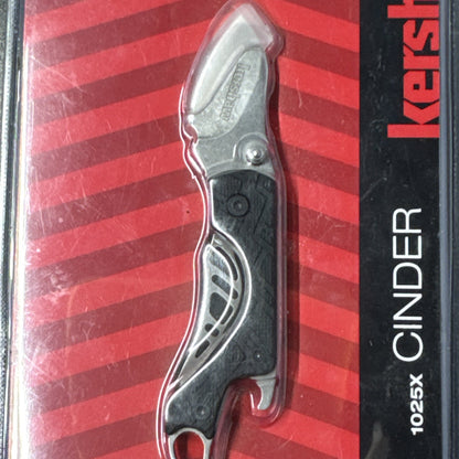 Kershaw Cinder 1025x Folding Knife 1.4" Stainless Blade Black Nylon Handle