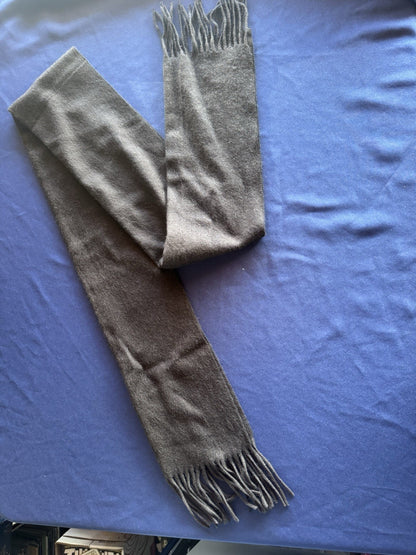 Club Room Mens 100% Cashmere Fringe Scarf Solid BROWN Classic Luxury Lightweight
