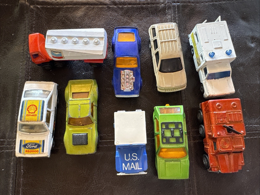 1970-1999 MATCHBOX LOT OF 8 W/1 Maisro-Us Mail, Badger, Chevron & MORE! NICE!
