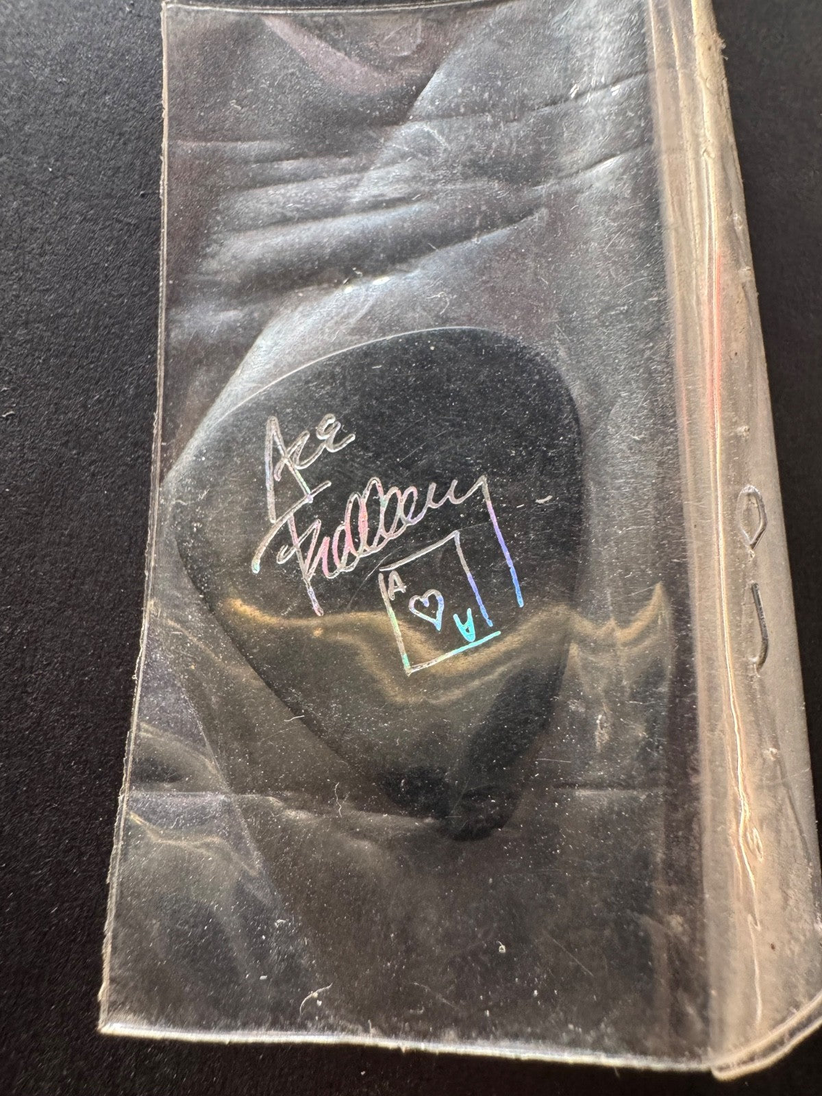 ACE FREHLEY Kiss 1995 Bad Boys Tour Signature BLACK GUITAR PICK 