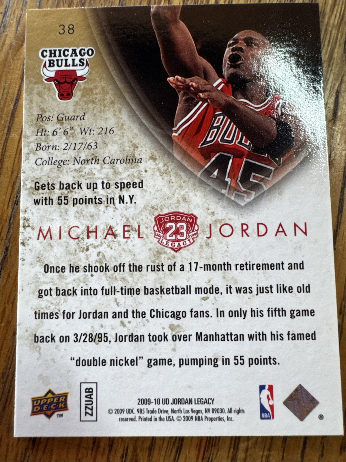 2009-10 Upper Deck Jordan Legacy - Michael Jordan #38