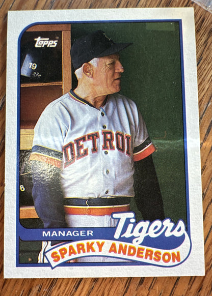 1989 Topps - Team Checklist Sparky Anderson #193