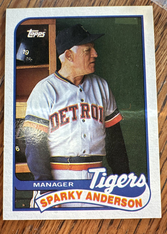 1989 Topps - Team Checklist Sparky Anderson #193