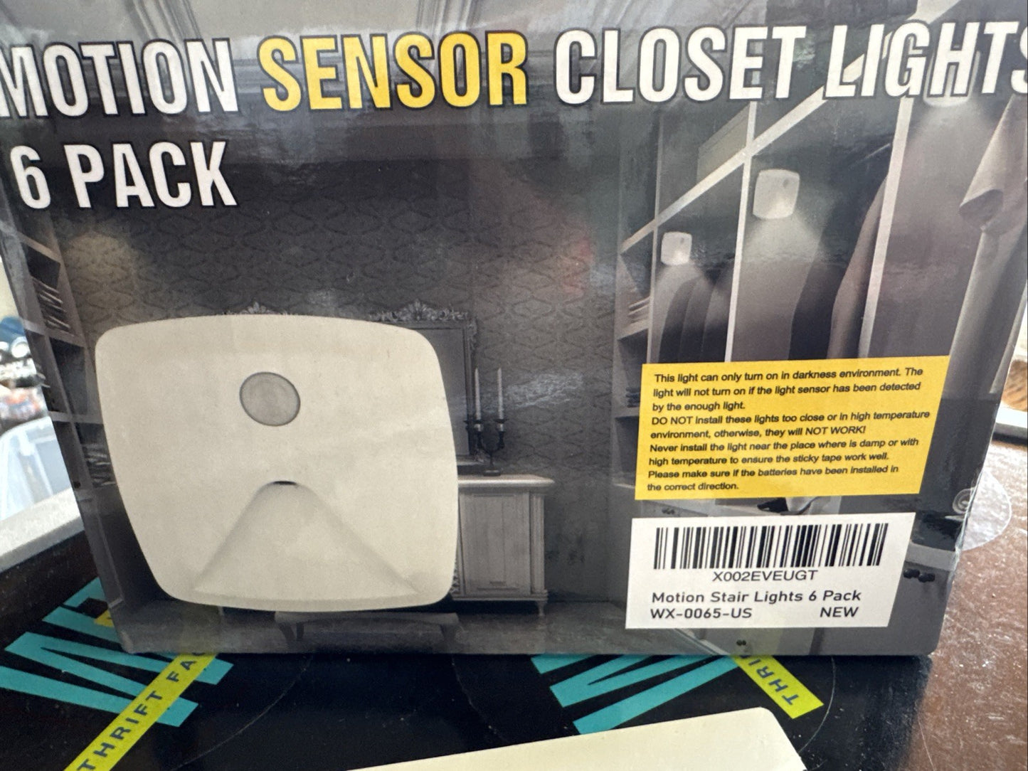 Motion Sensor Lights Warm White Led Night Light Wireless Closet Light