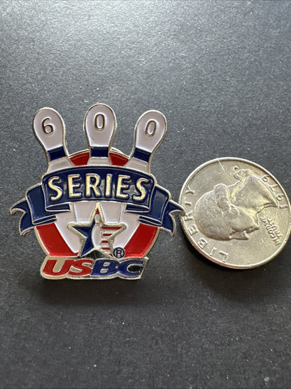 USBC 500 Series Bowling Pin USA Lapel Hat Button Sport Souvenir Gift Collectible