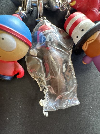6 PORTA CHIAVI SOUTH PARK VINTAGE Comedy Central KEYCHAIN 1998