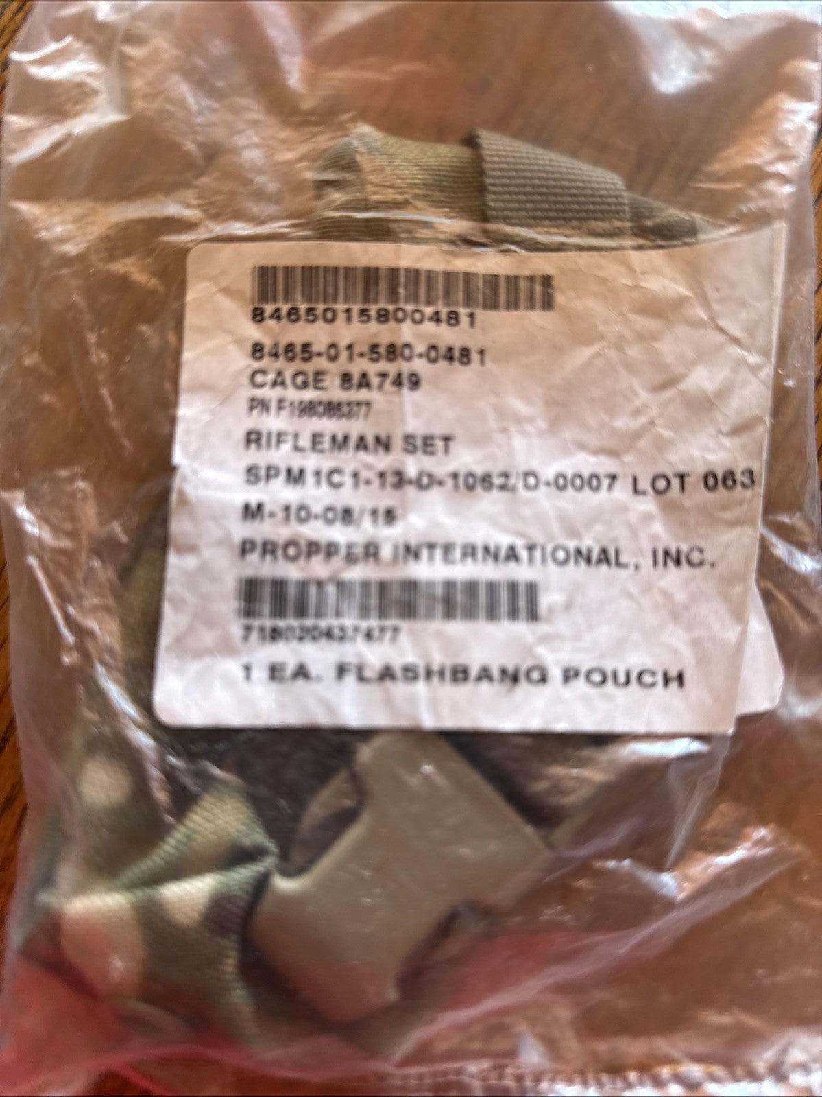 USGI Flashbang Pouch MOLLE Propper Intl NSN 8465-01-580-0481 Coyote