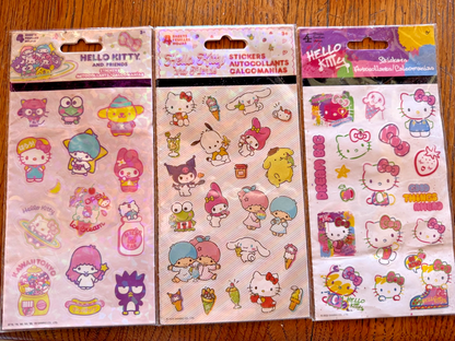 3 packs - BRAND NEW Sanrio Hello Kitty Stickers (Graffiti)