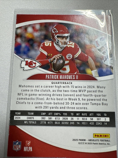2025 Panini Absolute - Patrick Mahomes II #53