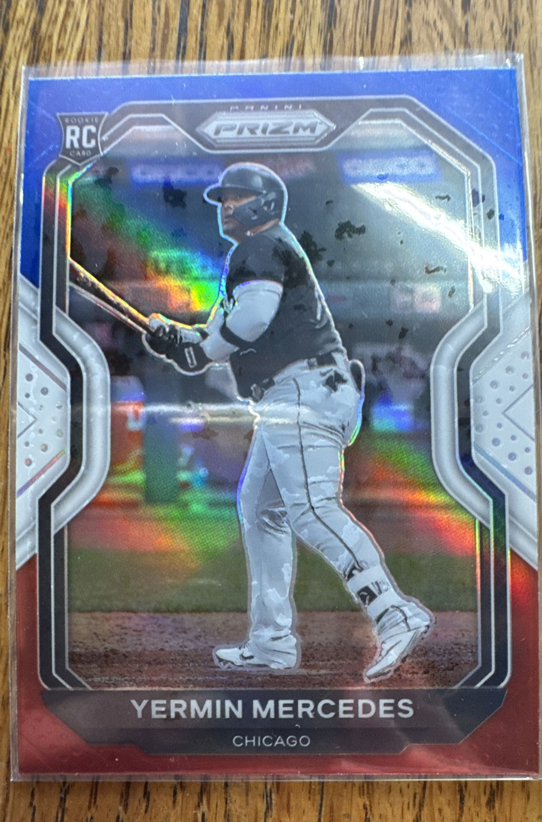 2021 Panini Prizm - Yermin Mercedes #98 Red White & Blue Prizm (RC)