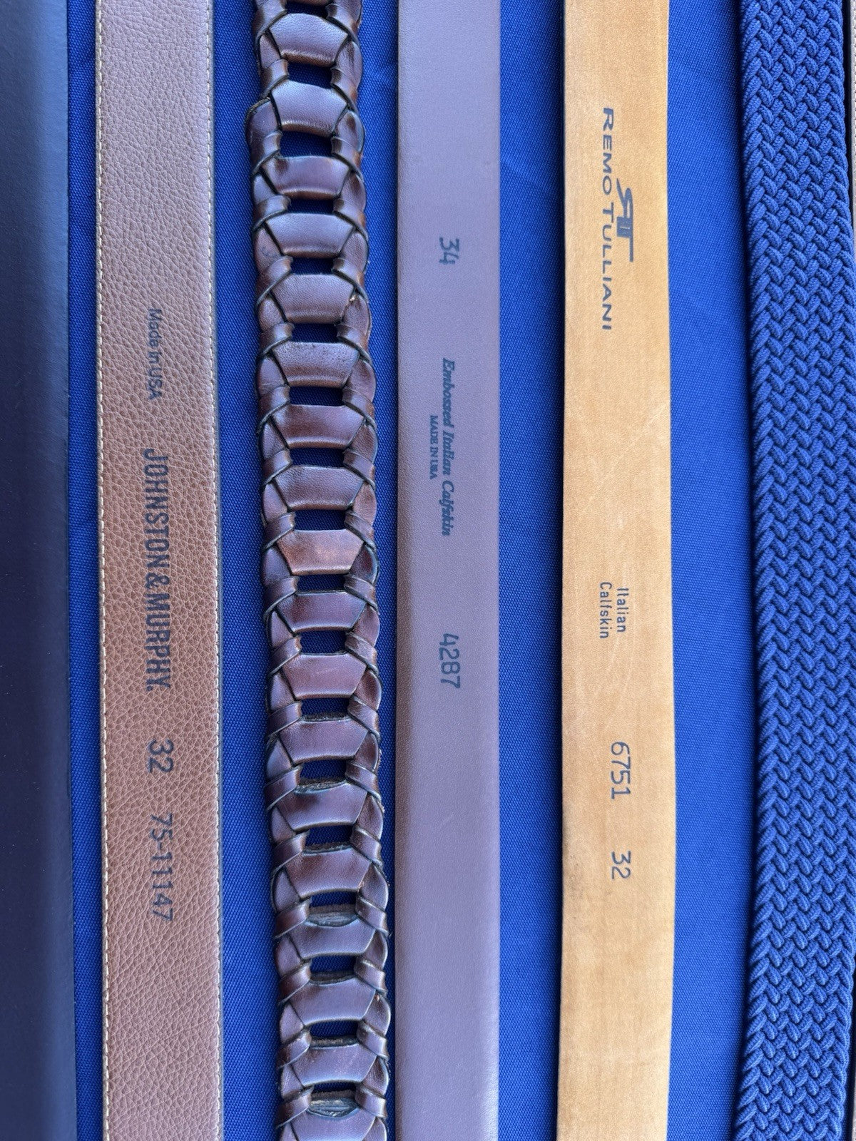 Men Designer Lot of 7 Mens Belts Remo Tulliani,Cole Hahn, Hugo Boss, Torino etc.