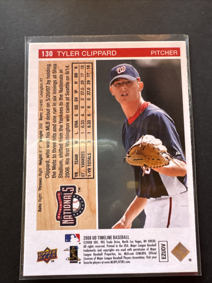 2008 Upper Deck Timeline - Tyler Clippard #130