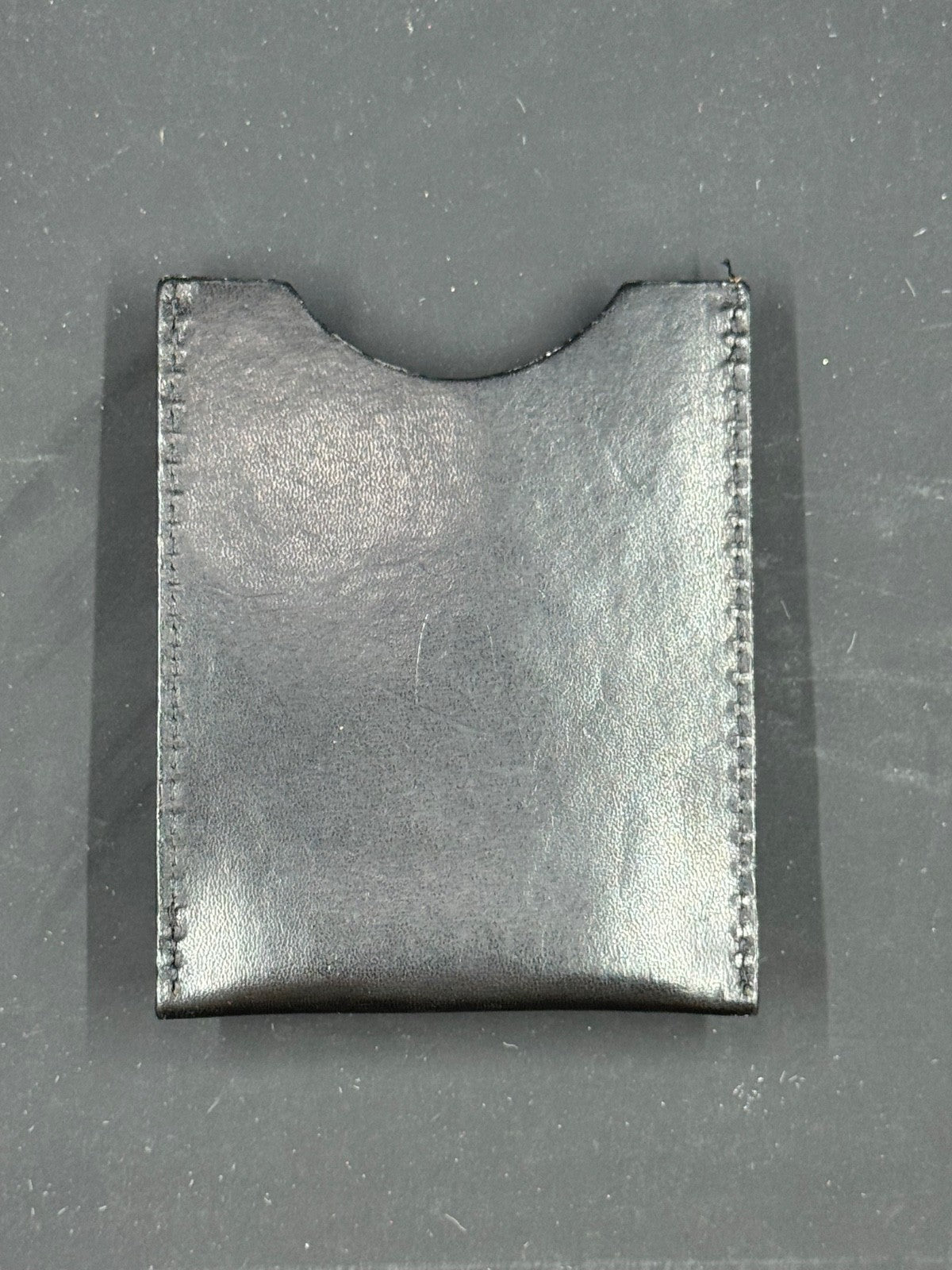 Brighton Salina Thick Stiff Black Leather Money Clip Pocket Wallet Silverplated