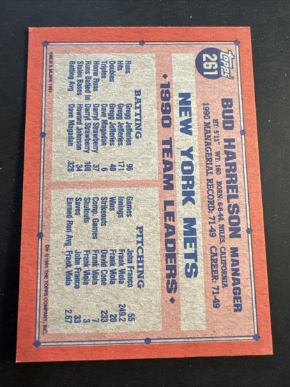 1991 Topps - Team Leaders Bud Harrelson #261