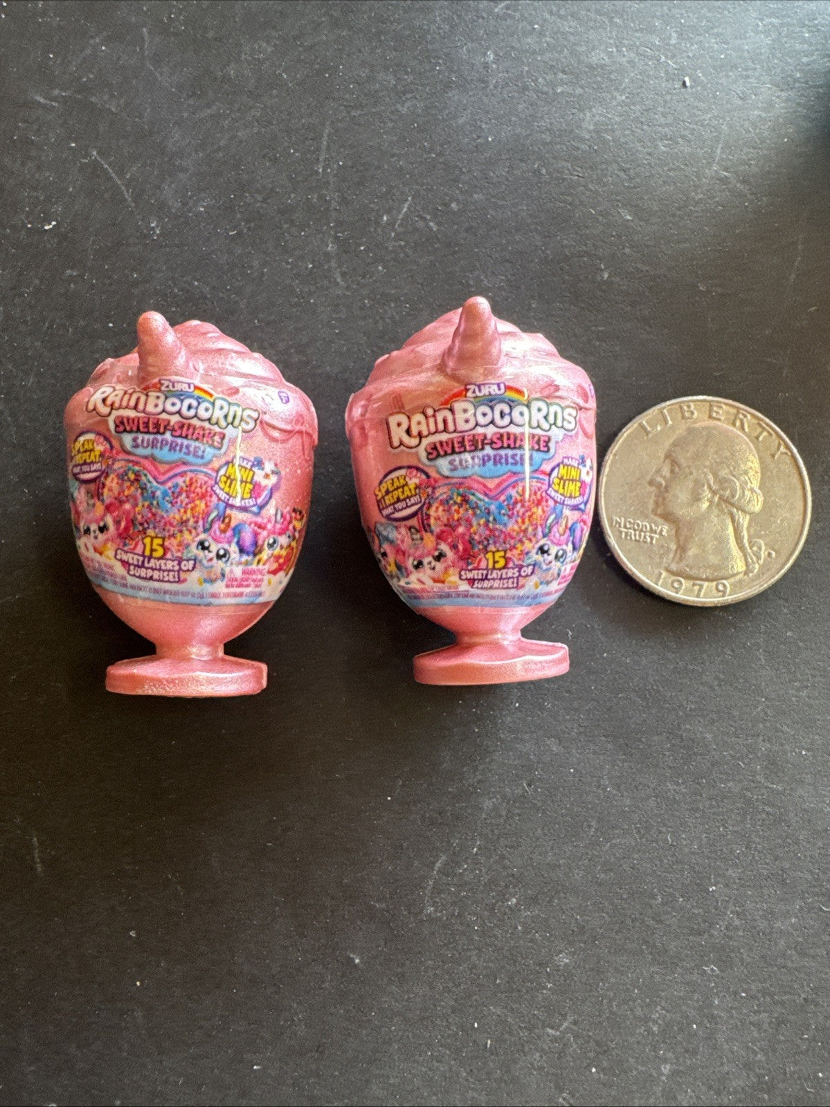 Lot Of 2 Zuru 5 Surprise TOY Mini Brands" ROSE GOLD Zuru RainBoCorns SweetShake