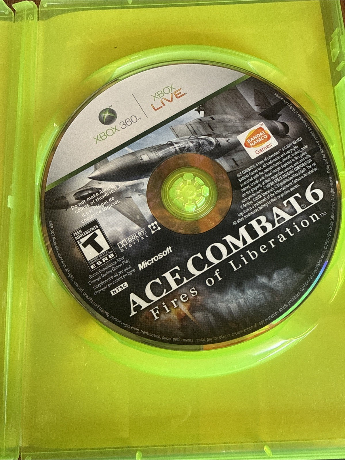 Ace Combat 6: Fires of Liberation (Microsoft Xbox 360, 2007) With Manual