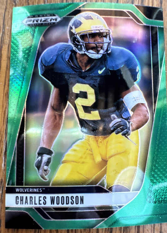 2025 Panini Prizm Draft Picks - Charles Woodson #183 Green Prizm