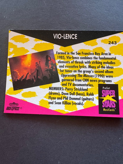 VIO-LENCE   #243.  MusiCards Super Stars Pro Set 1991. MC1