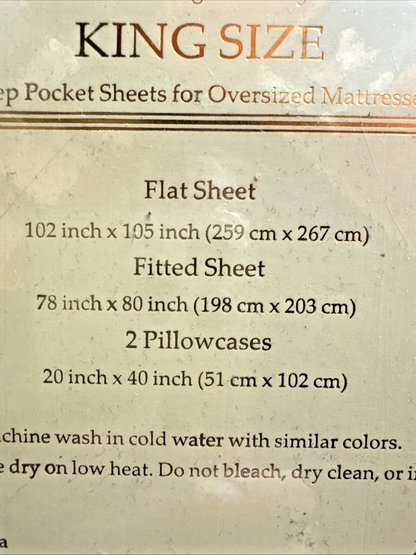NEW King size bed sheets 1500 Count egyptian cotton NAVY BLUE