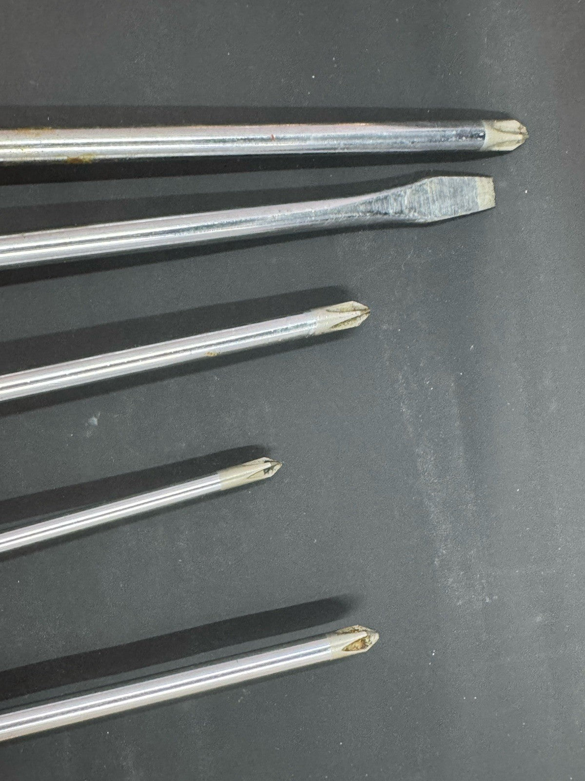 Vintage 5 Lot Snap On Phillips Flat Head Screwdriver Set SSDP6 SSD6 STDP 42 & 31