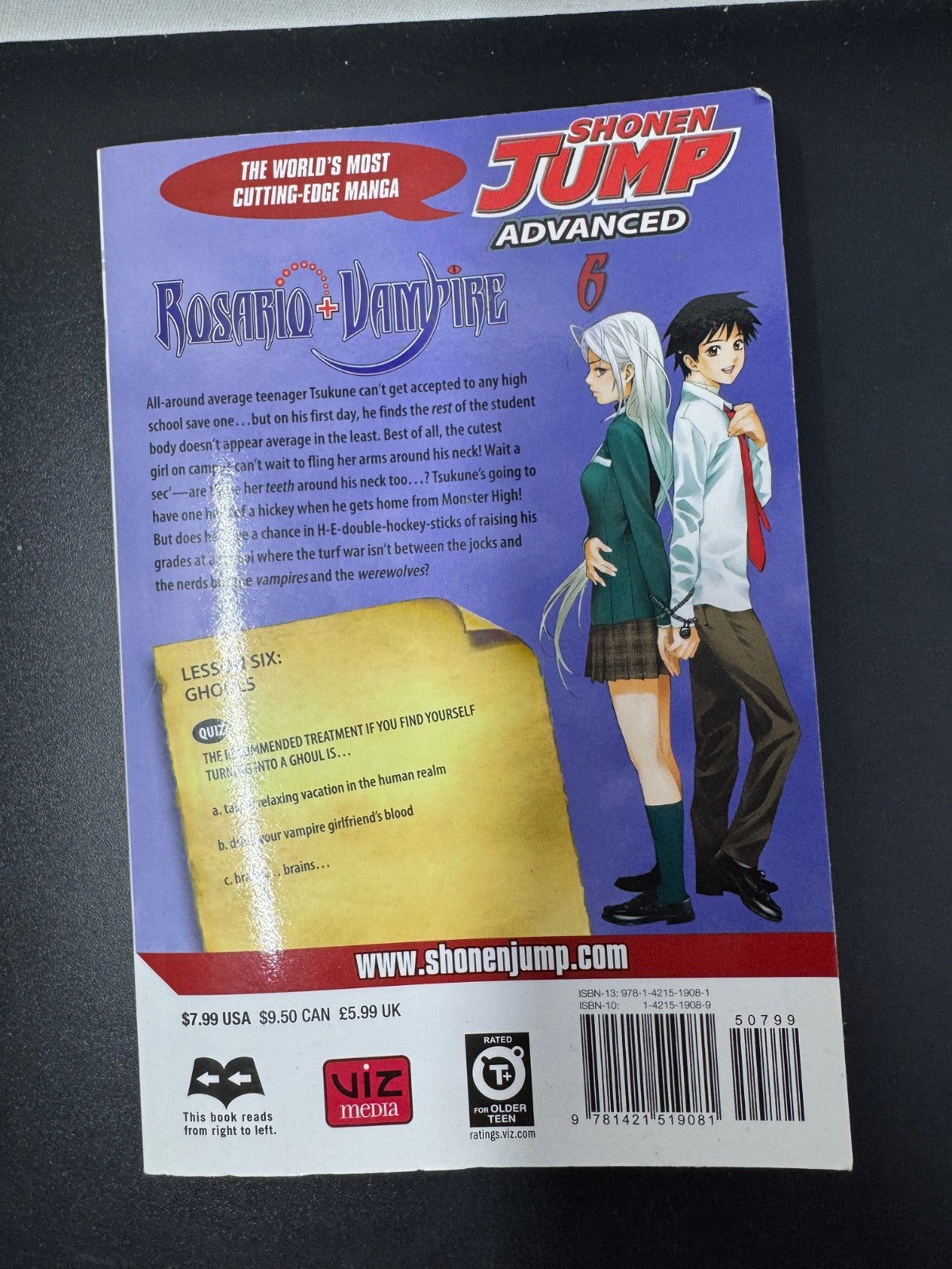 Rosario+Vampire Manga Set Volumes 1-6 English