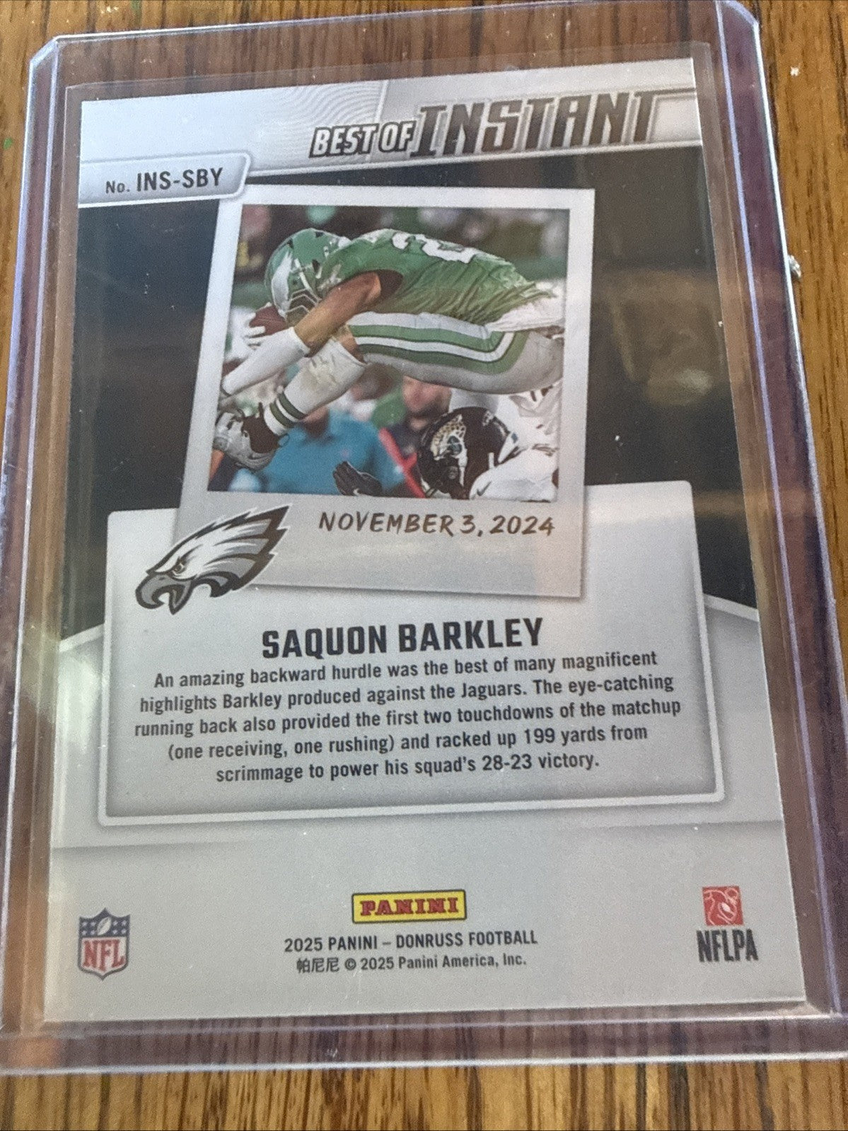 2025 Panini Donruss - Best of Instant Saquon Barkley #INS-SBY