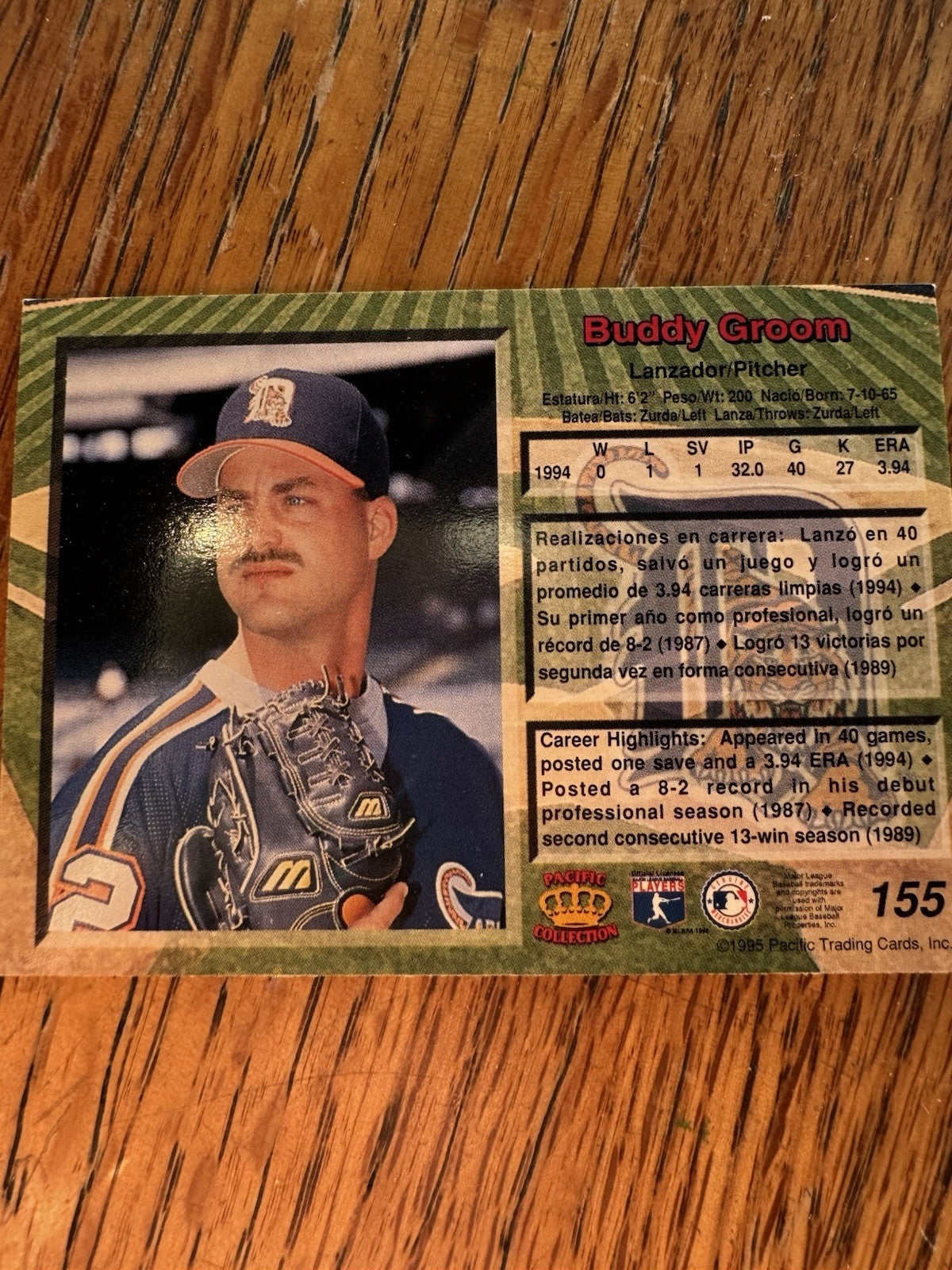 1995 Pacific Crown Collection - Buddy Groom #155