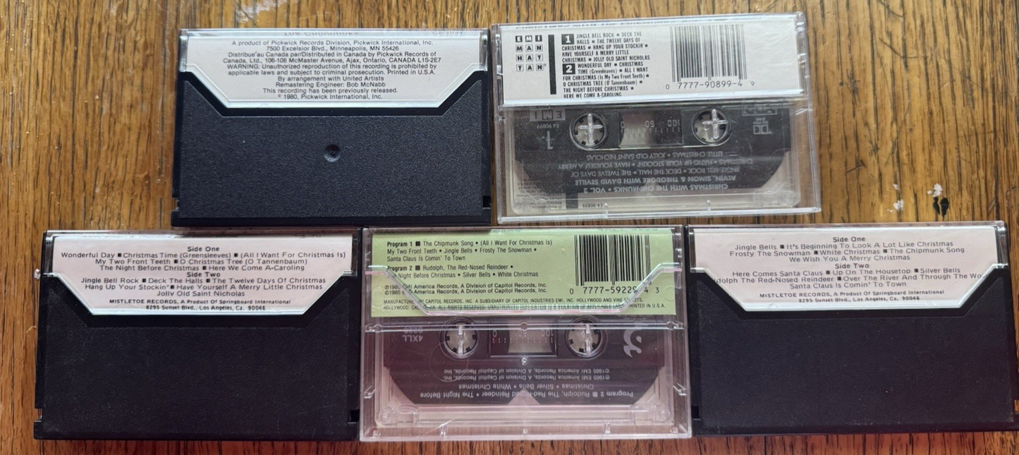 Alvin & The Chipmunks 5 Cassette Lot