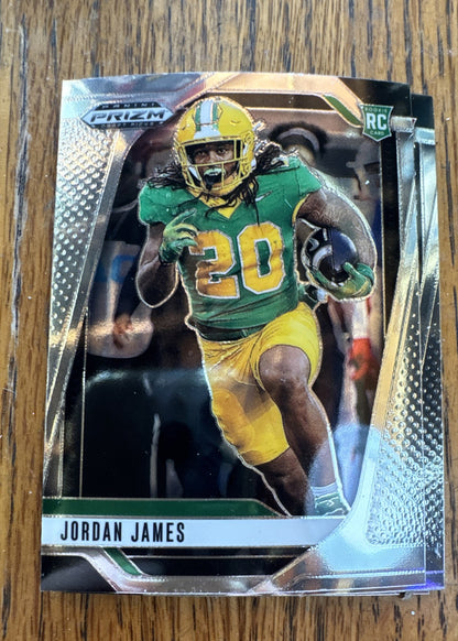 2025 Panini Prizm Draft Picks - Jordan James #98 Silver Prizm (RC)
