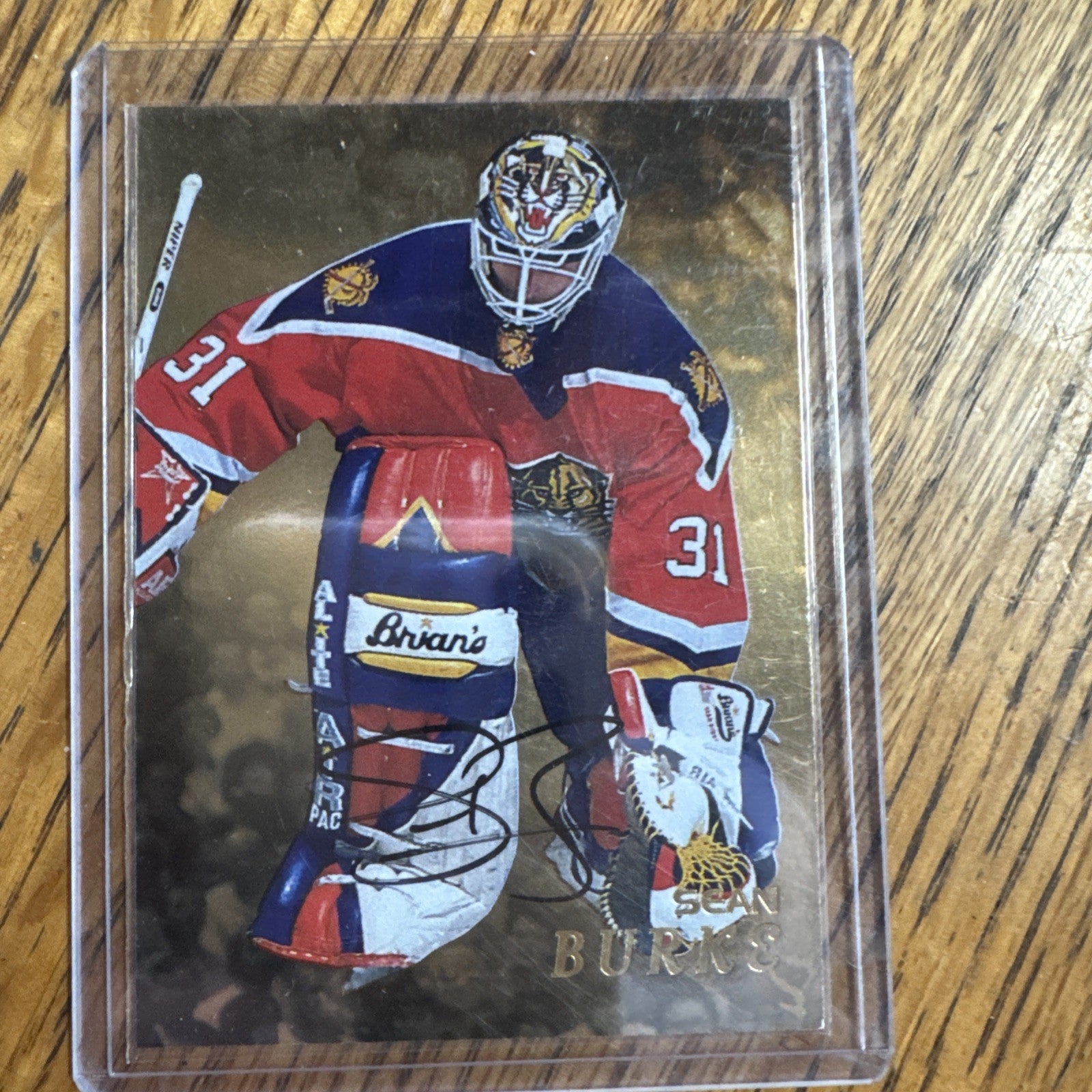 1998-99 In the Game Be A Player - Sean Burke #209 Gold Autographs (AU)