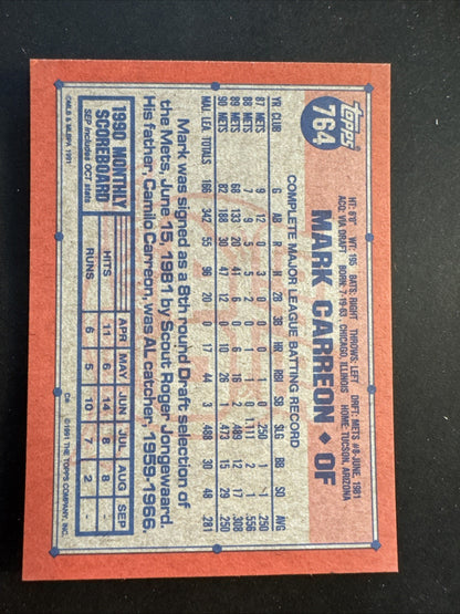 1991 Topps - Mark Carreon #764