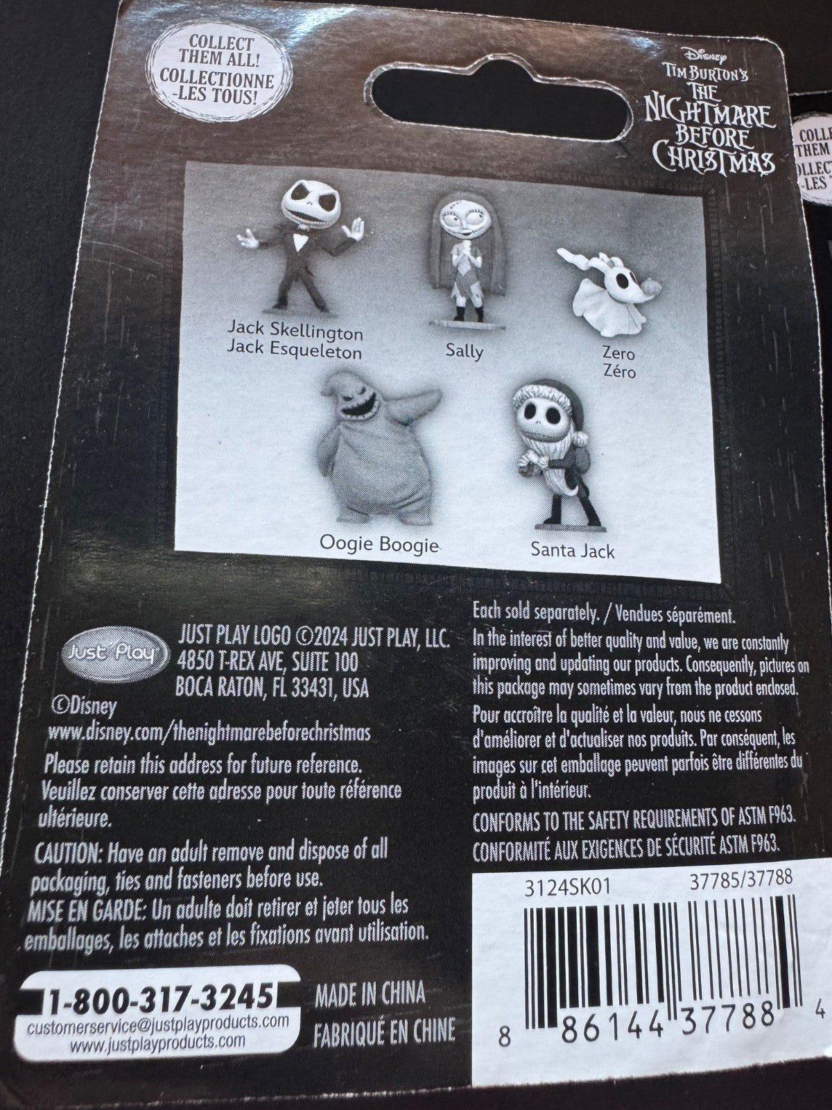Disney Tim Burton's The Nightmare Before Christmas Set Of 2Mini Figures