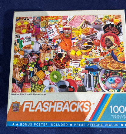 Masterpieces Flashbacks Puzzle Breakfast of Champions 1000 Pieces New!