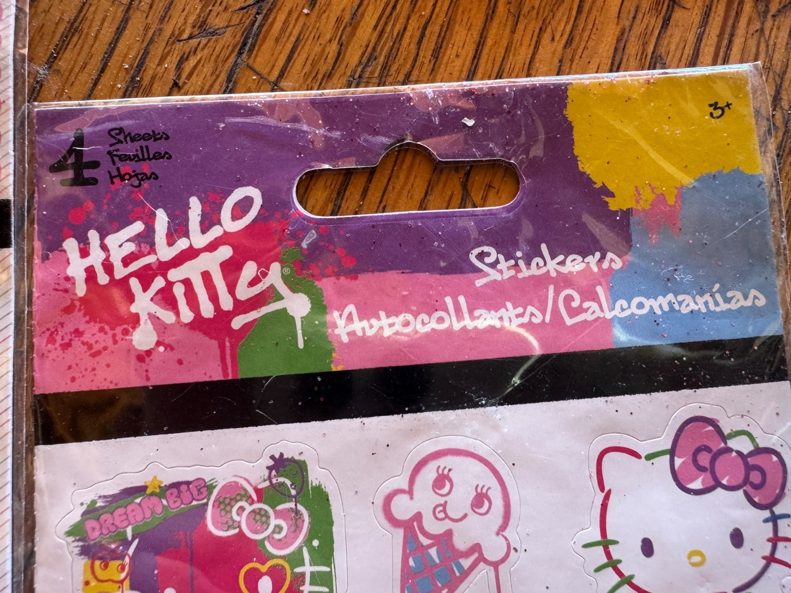 3 packs - BRAND NEW Sanrio Hello Kitty Stickers (Graffiti)