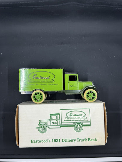 ERTL 1990 Eastwood 1931 Hawkeye Delivery Truck Coin Bank With Key #2420