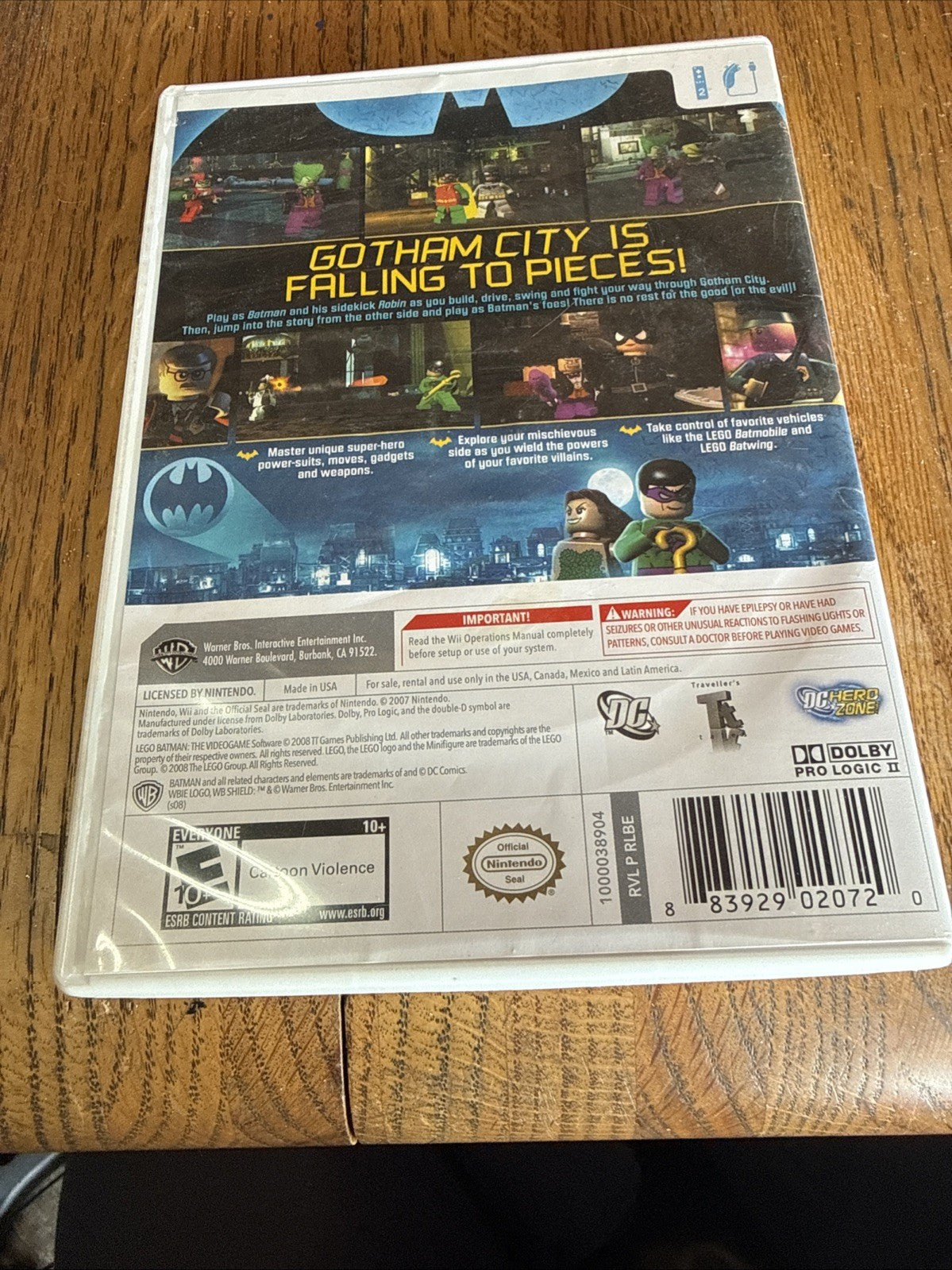 LEGO Batman: The Videogame (Nintendo Wii, 2008) Complete With Manual.