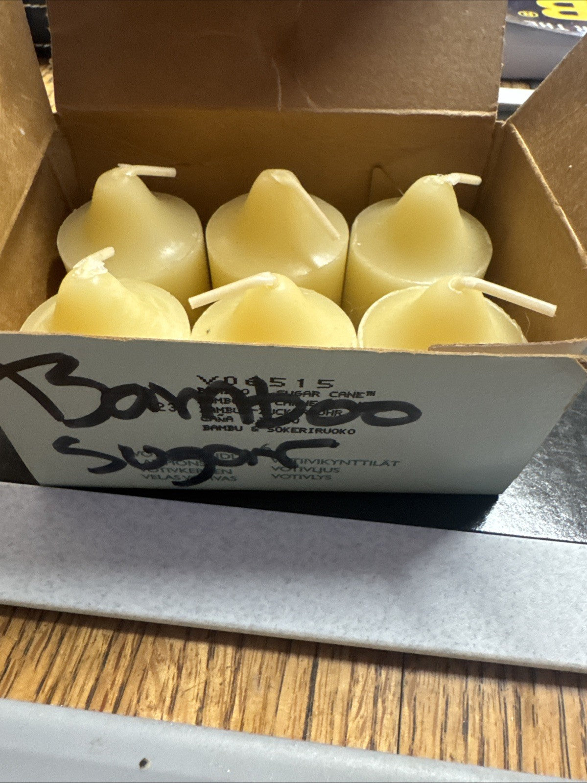 Partylite BAMBOO SUGAR CANE Votives -v06515- RETIRED