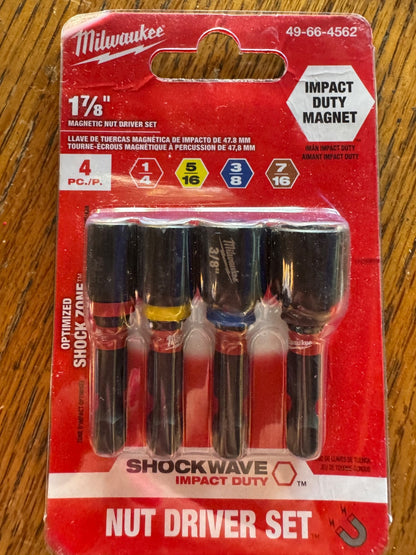 Milwaukee 49-66-4562 Shockwave 1-7/8-Inch Magnetic Nutdriver Set