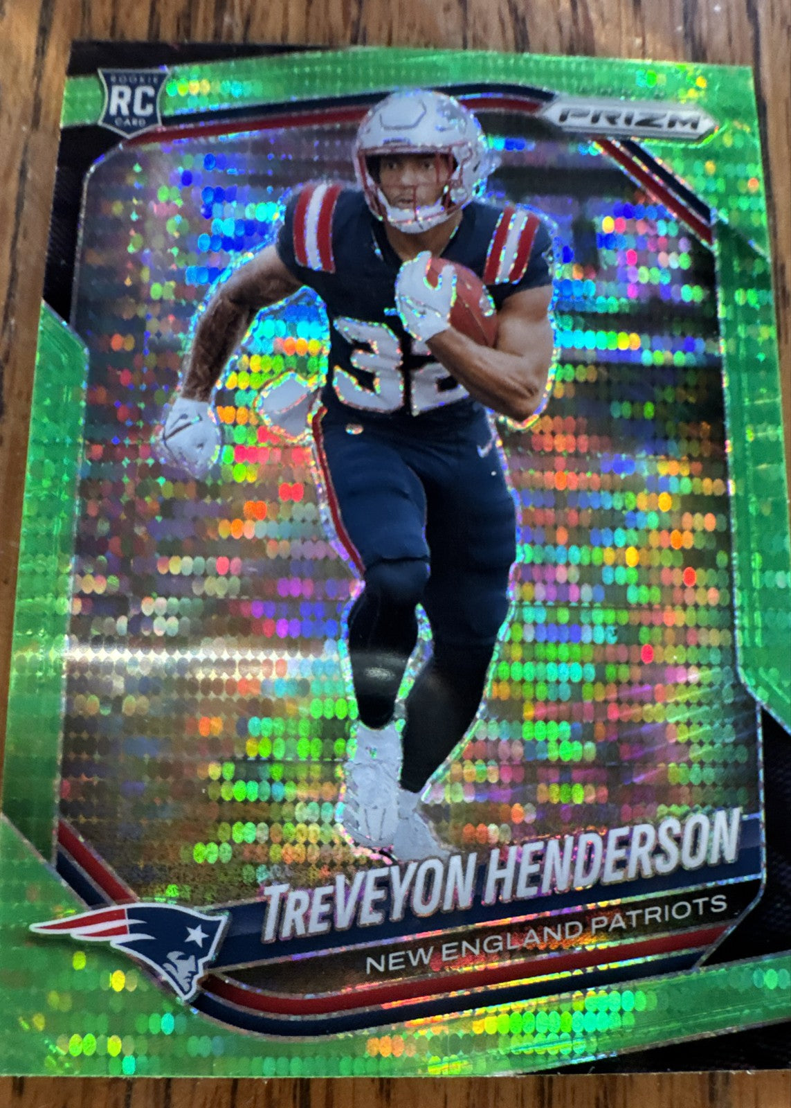 2025 Panini Prizm - Rookies TreVeyon Henderson #343 Neon Green Pulsar Prizm (RC)