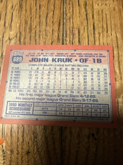 1991 Topps - John Kruk #689