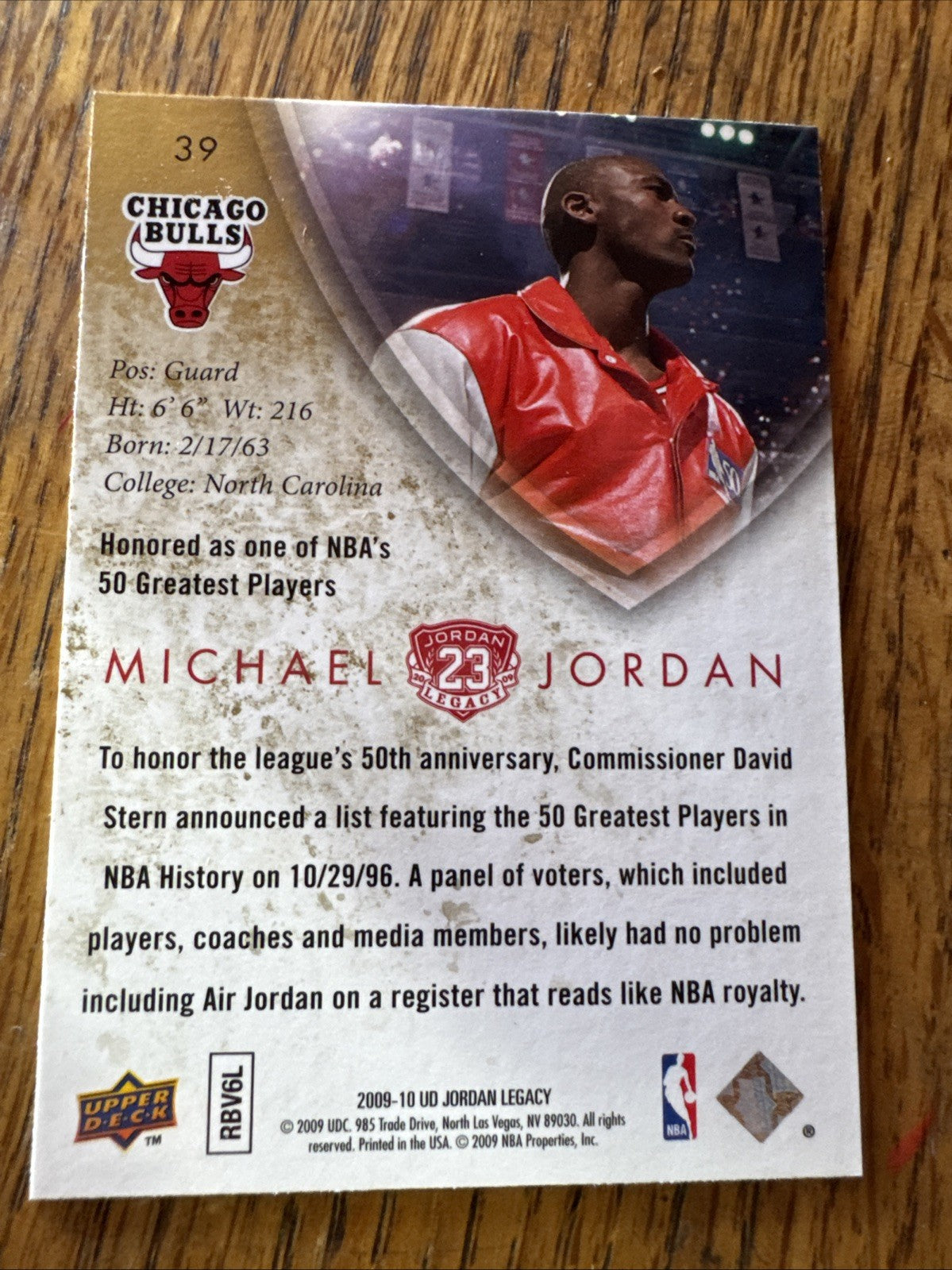 2009-10 Upper Deck Jordan Legacy - Michael Jordan #39