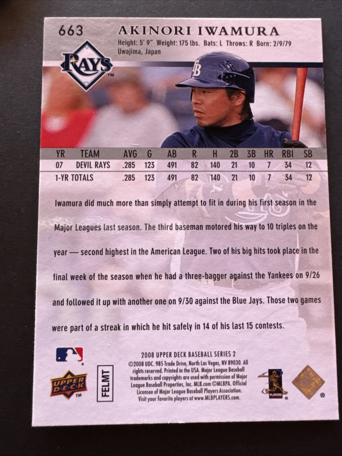 2008 Upper Deck - Akinori Iwamura #663