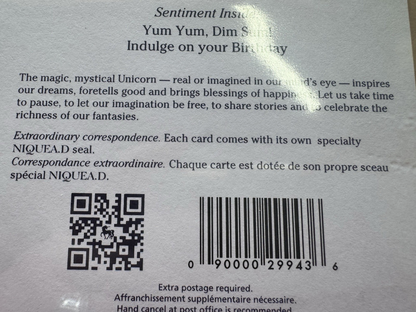 Papyrus NIQUEA.D 3D YUM YUM DIM SUM Birthday Greeting Card RARE