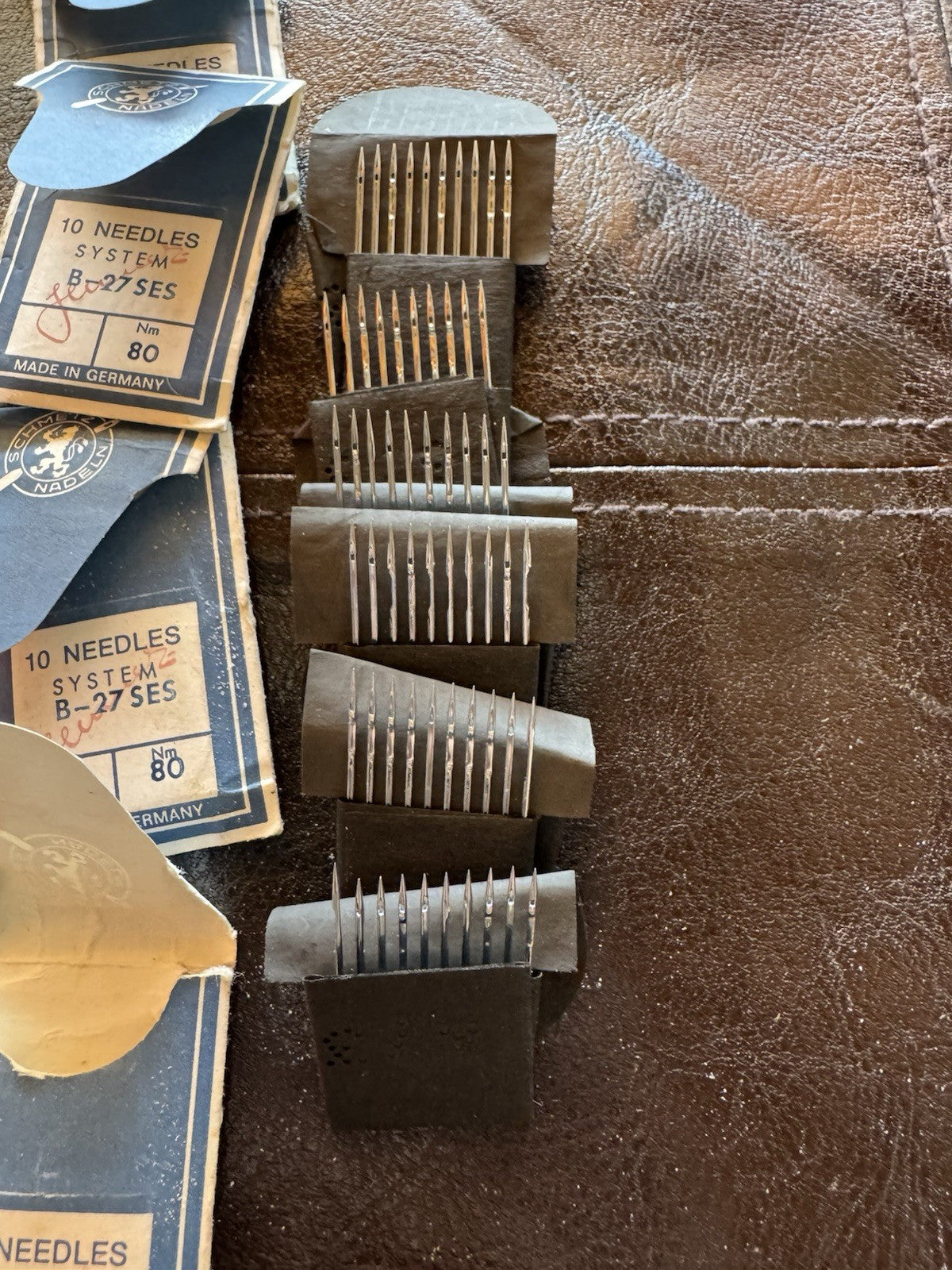 NOS SCHMETZ SEWING MACHINE NEEDLES, B-27, #80 10PK, LOT OF 6, FREE USA SHIPPING
